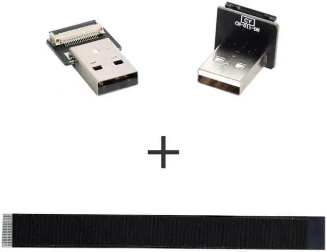 Alt view image 6 of 7 - Xiwai Down Angled USB 2.0 Type-A Male to Type-A Male Data Flat Slim FPC Cable 90 Degree for FPV and Disk and Scanner and Printer