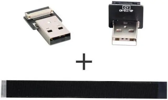 Alt view image 4 of 6 - Xiwai 0.5M Up Angled USB 2.0 Type-A Male to Type-A Male Data Flat Slim FPC Cable 90 Degree for FPV & Disk & Scanner & Printer