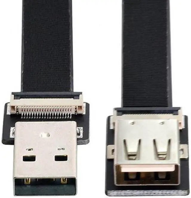 Main image of Xiwai USB 2.0 Type-A Male to Female Extension Data Flat Slim FPC Cable for FPV and Disk and Scanner and Printer