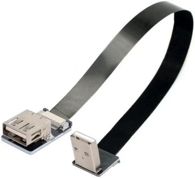 Main image of Chenyang 1.0M Down Angled USB 2.0 Type-A Male to Female Extension Data Flat Slim FPC Cable for FPV & Disk & Scanner & Printer
