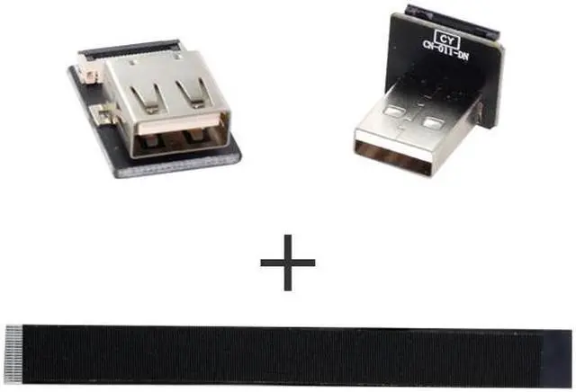 Alt view image 4 of 7 - Chenyang 1.0M Down Angled USB 2.0 Type-A Male to Female Extension Data Flat Slim FPC Cable for FPV & Disk & Scanner & Printer