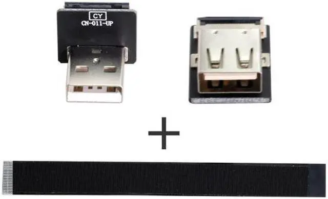 Alt view image 5 of 7 - Cablecc Up Angled USB 2.0 Type-A Male to Female Extension Data Flat Slim FPC Cable for FPV and Disk and Scanner and Printer