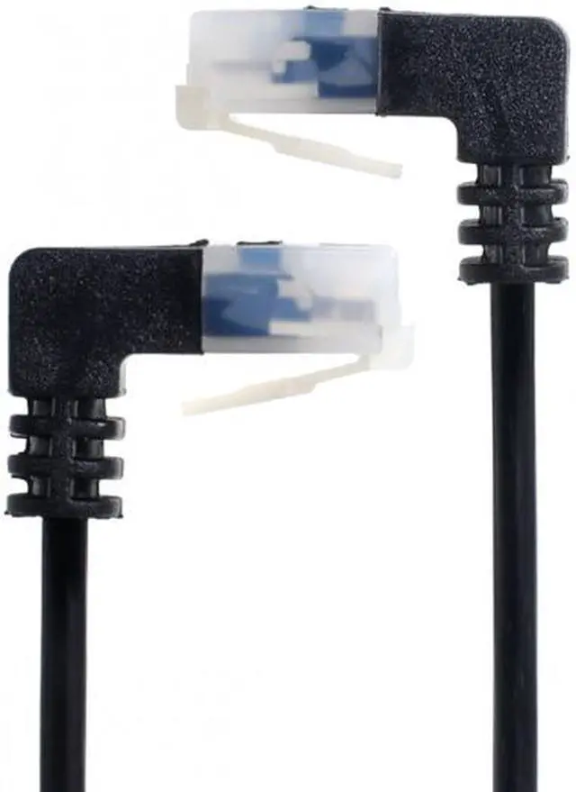 Alt view image 3 of 7 - Xiwai Ultra Slim Cat6 Ethernet Cable RJ45 Down Angled 25cm UTP Network Cable Patch Cord 90 Degree Cat6a Lan for Laptop Router TV BOX
