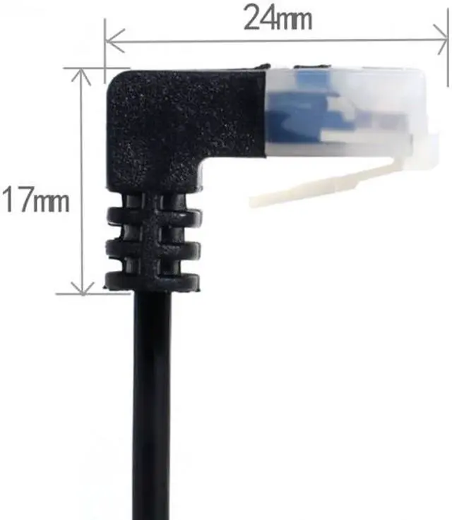 Alt view image 5 of 7 - Chenyang Ultra Slim Cat6 Ethernet Cable RJ45 Down to Up Angled 25cm UTP Network Cable Patch Cord 90 Degree Cat6a Lan for Laptop Router TV BOX