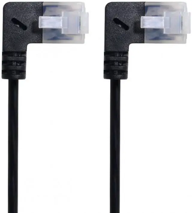Alt view image 3 of 7 - Xiwai Ultra Slim Cat6 Ethernet Cable RJ45 Left Angled 25cm UTP Network Cable Patch Cord 90 Degree Cat6a Lan for Laptop Router TV BOX