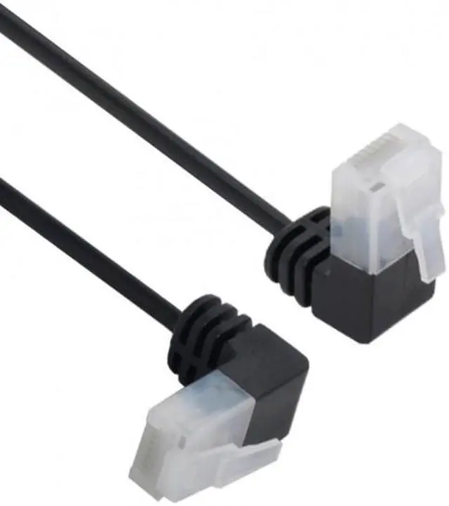 Main image of Chenyang Ultra Slim Cat6 Ethernet Cable RJ45 Up Angled 25cm UTP Network Cable Patch Cord 90 Degree Cat6a Lan for Laptop Router TV BOX