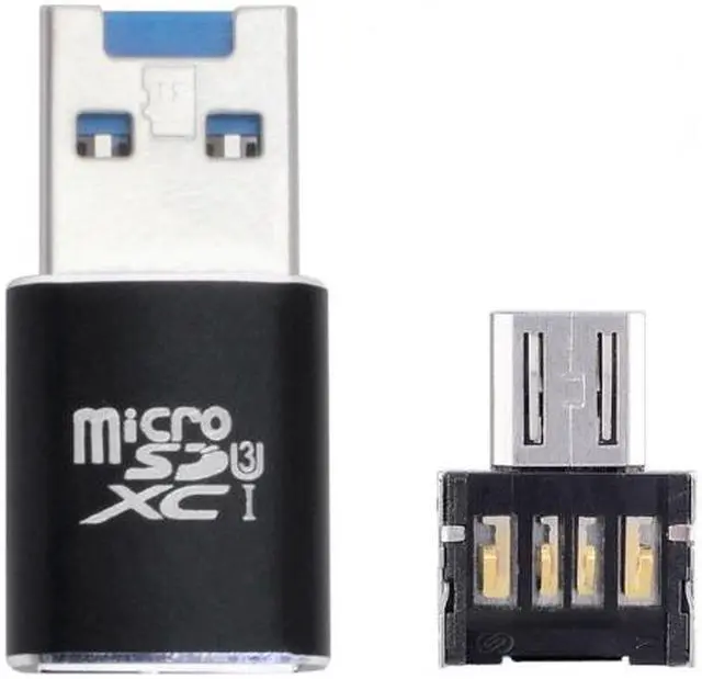 Alt view image 3 of 6 - Jimier USB 3.0 to Micro SD SDXC TF Card Reader with Micro USB 5pin OTG Adapter for Tablet / Cell Phone