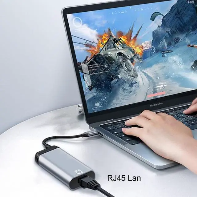 Alt view image 6 of 6 - Cablecc USB-C Type-C USB3.1 to 1000Mbps Gigabit Ethernet Network LAN Cable Adapter for Laptop
