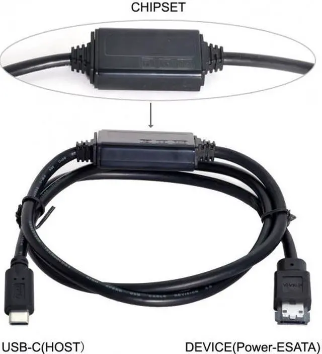 Main image of Chenyang USB-C Type-C to Power Over eSATA DC5V Adapter USB3.0 to HDD/SSD/ODD eSATAp Converter