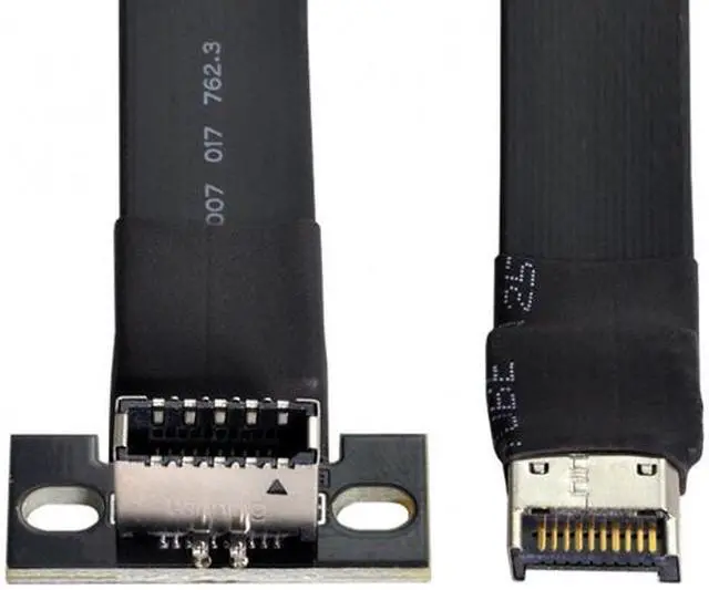 Main image of Cablecc USB 3.1 Front Panel Header Male to Female Type-E Motherboard Extension Data Cable 50cm