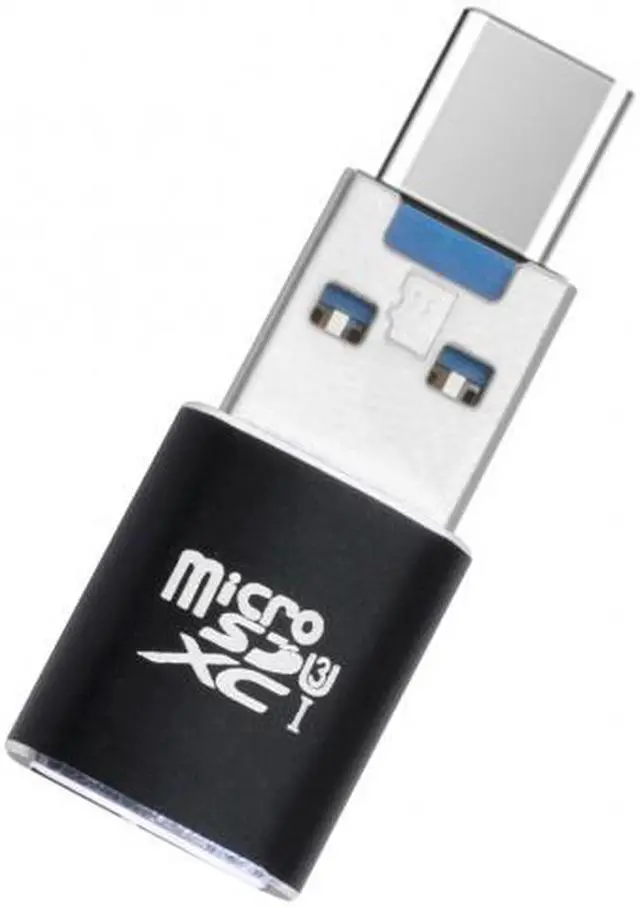 Alt view image 4 of 6 - Cablecc USB 3.0 to Micro SD SDXC TF Card Reader with Micro Type-C USB-C OTG Adapter for Tablet / Cell Phone