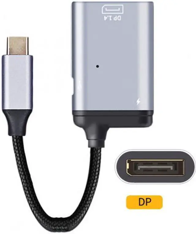 Alt view image 3 of 6 - CY USB-C Type C to Displayport Monitor Converter Adapter 4K 2K 60hz with Female PD Power Port