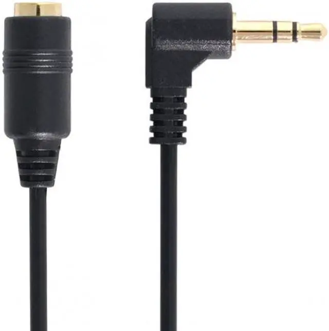 Main image of CY 1Set 3/4 Poles Audio Stereo 90 Degree Right Angled 3.5mm Male to Female Extension Cable
