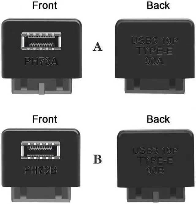 Alt view image 2 of 7 - Chenyang Cable 2pcs USB 3.1 Front Panel Socket Key-A Type-E to USB 3.0 20Pin Header Male Extension Adapter for Motherboard