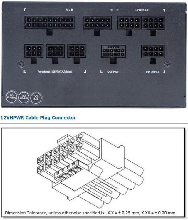 Alt view image 6 of 7 - Cablecc 12VHPWR ATX3.0 PCI-E 5.0 Power Modular Cable to Dual ATX 8Pin for 3080 3090TI PSU 16Pin 12+4P Graphics Card