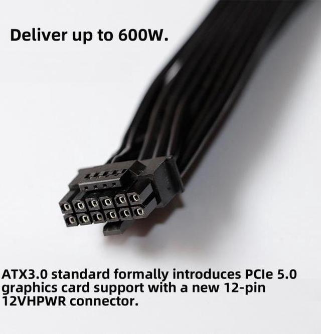 Alt view image 4 of 7 - Cablecc 12VHPWR ATX3.0 PCI-E 5.0 Power Modular Cable to Dual ATX 8Pin for 3080 3090TI PSU 16Pin 12+4P Graphics Card