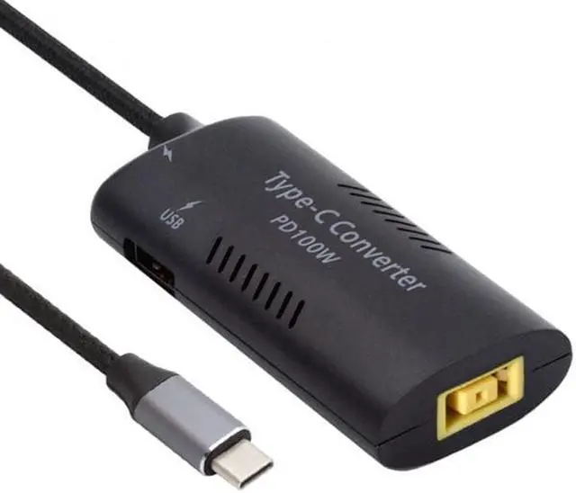 Alt view image 3 of 7 - CY Rectangle Power Thinpad X1 Input to 100W Dual Type C USB-C and Type-A Output PD Emulator Trigger Charge Cable