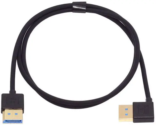 Main image of Cablecc Ultrafine Right Angled DisplayPort 1.4 DP to DP Cable 8K 60hz Cable Ultra-HD UHD 4K 144hz 90 Degree for Desktop Laptop Monitor 100cm