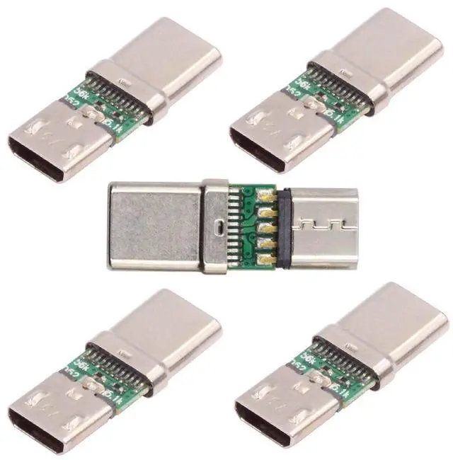 Main image of Cablecc 5pcs/lot Micro USB 2.0 5Pin Female Connector to USB Type-C Male Power Data PCBA Adapter for Tablet Phone Laptop
