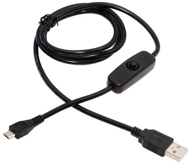 Main image of Cablecc Micro USB2.0 to Type-A Cable with On Off Power Switch Button Micro 5Pin for DC 5V Desk Lamp Fan Camera