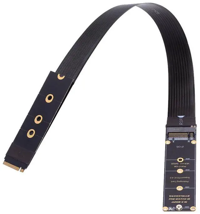 Main image of Cablecc NGFF M-Key NVME Male to Female Extension PCI Express Cable 30cm PCI-E 4.0 for Mainboard SSD 2230/2242/2260/2280
