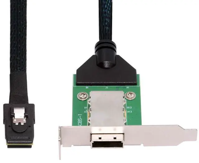 Main image of Cablecc Internal Mini SAS SFF-8087 Male to External SFF-8088 Female Extension Cable PCBA With Low Profile Bracket