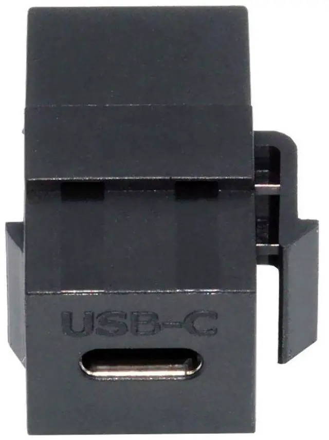 Main image of Cablecc USB2.0 USB-C Female to Type-C Female Extension Keystone Jack Coupler Adapter for Wall Plate Panel USB Cable