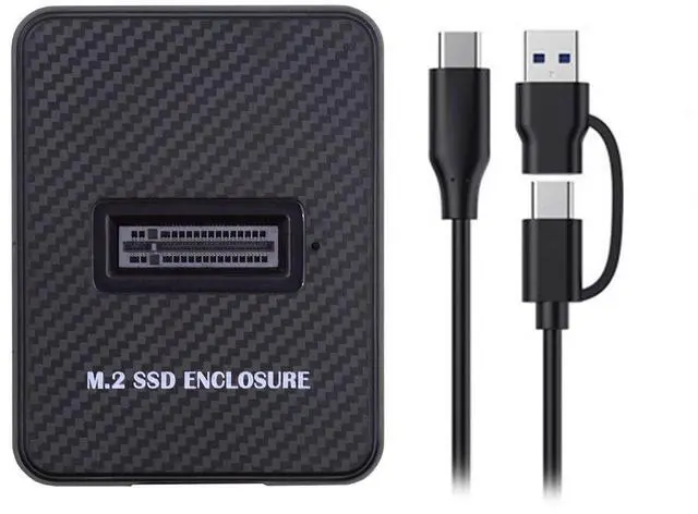 Main image of Cablecc USB 3.0 USB-C Type-C to NVME M-key M.2 NGFF SATA SSD Docking Vertical External PCBA Case Enclosure RTL9210B Chipset