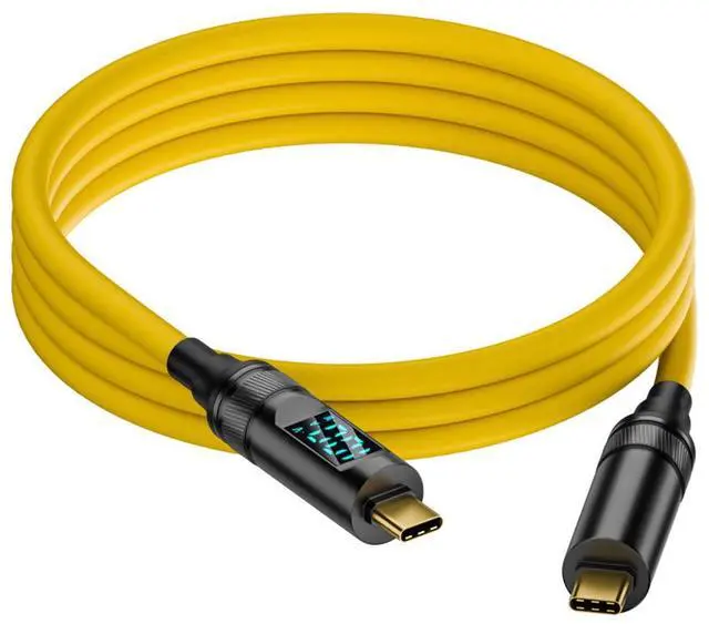 Main image of Cablecc 2.0M Smart LED Display USB-C USB4 Cable 20Gbps 100W 8K for Laptop Disk Phone Type-C Male to Male Cable Power & Data