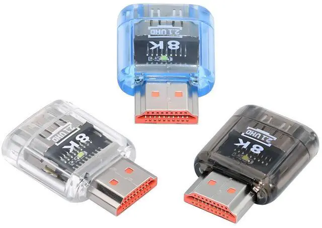 Main image of Cablecc 3pcs/set HDMI Male to HDMI 2.1 Female UHD Extension Adapter Extender with Smart LED Light Support 8K 60hz HDTV