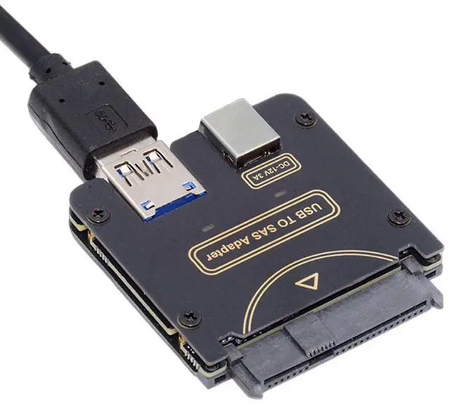 Main image of Cablecc SFF-8482 SAS 29Pin to USB 3.0 5Gbps Hard Disk Drive Raid Adapter with Chipset and Power Port (Need 12V/3A Power Supply)