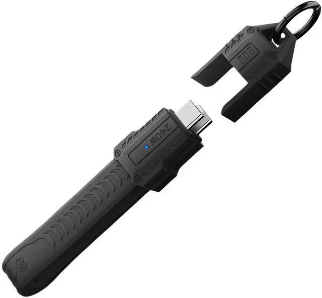 Main image of Cablecc USB5.0 80Gbps Flat Slim FPC Cable 240W 16K@30hz 8K 60Hz 5K Lanyard Strap Chain Compatible with 40Gbps USB4.0 Thunderbolt3/4/5 (Black Color)