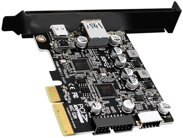 Main image of Cablecc 10Gbps Type-E USB 3.1 Front Socket & USB3.0 19Pin/20Pin & Type-A USB-C to PCI-E Express Card Adapter ASM3142 VL822