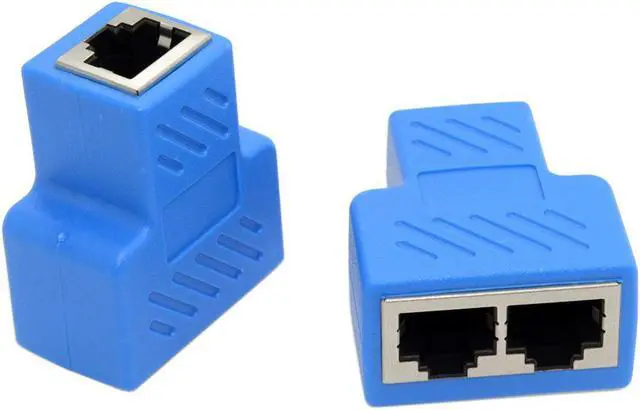 Main image of KAIBOXIXI 2pcs STP UTP Cat6 RJ45 8P8C Plug To Dual RJ45 Splitter Network Ethernet Switcher Adapter