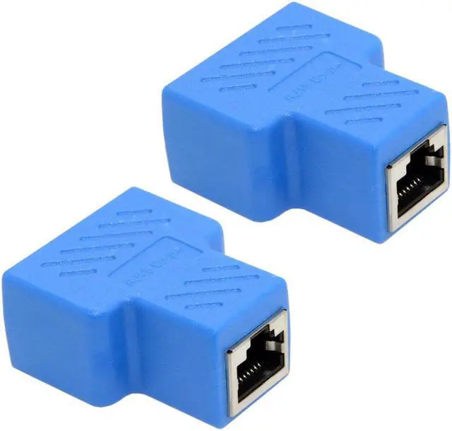 Alt view image 7 of 7 - KAIBOXIXI 2pcs STP UTP Cat6 RJ45 8P8C Plug To Dual RJ45 Splitter Network Ethernet Switcher Adapter
