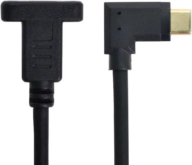 Alt view image 7 of 7 - KAIBOXIXI 90 Degree Left & Right Angled USB-C USB 3.1 Type C Male to Female Extension Data Cable 30cm