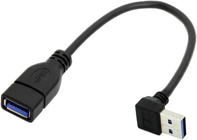 Main image of KAIBOXIXI Up Angled USB 3.0 Type-A Male to USB 3.0 Type-A Female Extension Cable 20cm 5Gbps 90 Degree