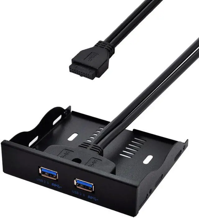 Alt view image 2 of 7 - KAIBOXIXI USB 3.0 Dual Port Front Panel to Motherboard 20Pin Connector Cable for PC 3.5" Floppy Bay