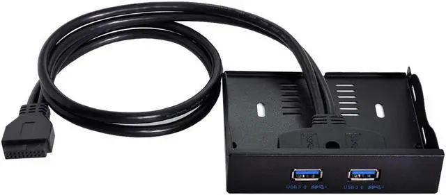 Alt view image 4 of 7 - KAIBOXIXI USB 3.0 Dual Port Front Panel to Motherboard 20Pin Connector Cable for PC 3.5" Floppy Bay