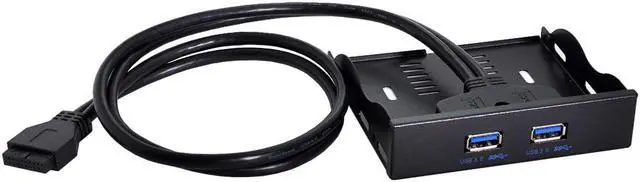 Alt view image 5 of 7 - KAIBOXIXI USB 3.0 Dual Port Front Panel to Motherboard 20Pin Connector Cable for PC 3.5" Floppy Bay