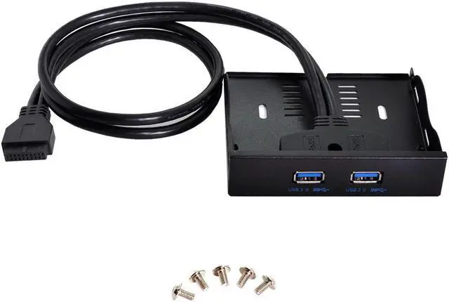 Alt view image 6 of 7 - KAIBOXIXI USB 3.0 Dual Port Front Panel to Motherboard 20Pin Connector Cable for PC 3.5" Floppy Bay