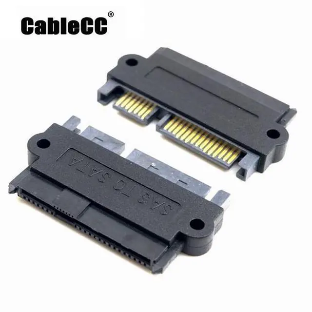 Alt view image 2 of 7 - Cablecc  SFF-8482 SAS 22 Pin to 7 Pin + 15 Pin SATA Hard Disk Drive Raid Adapter with 15 Pin Power Port