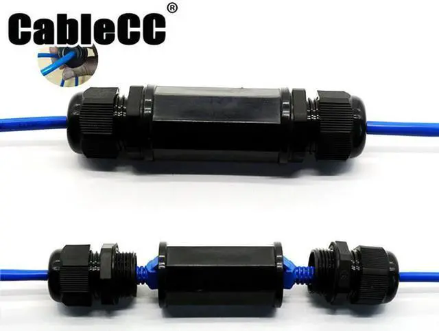 Main image of Cablecc Locking Waterproof CAT6 RJ45 Female to Female Lan Ethernet Network Extension Adapter Coupler
