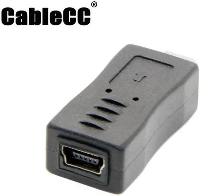 Main image of Cablecc Mini Size Micro USB 5Pin Male to Mini Female USB Data Charge Adapter for Tablet & Cell Phone