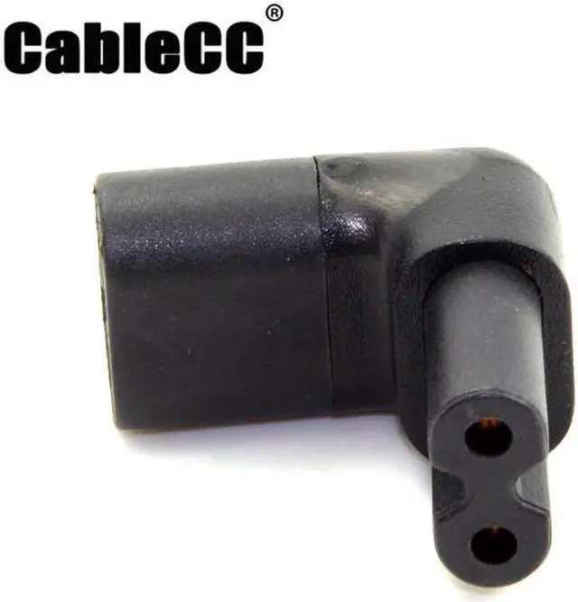 Main image of Cablecc  Figure 8 IEC 320 C7 to C8 90 Degree Up Down Angled Right Angle AC Power Adapter Extension