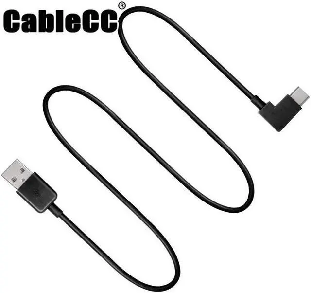 Main image of Cablecc 100cm Right Angled USB 3.1 Type C USB-C to USB 2.0 Cable 90 Degree Connector for Tablet  & Mobile Phone