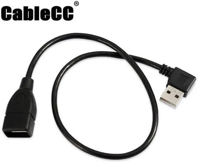 Main image of Cablecc 480M USB 2.0 Right Angled 90 degree A type male - Female extension cable 40cm