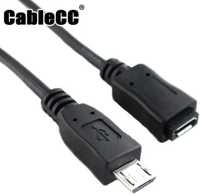 Main image of Cablecc 50cm Full Pin Connected Micro USB 2.0 type 5Pin Male to Female Cable for Tablet & Phone & MHL & OTG  Extension