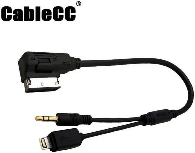 Alt view image 3 of 6 - Cablecc Media In AMI MDI to Stereo 3.5mm Audio & iPhone 6 & Plus Aux Adapter Cable For Car VW AUDI 2014 A4 A6 Q5 Q7