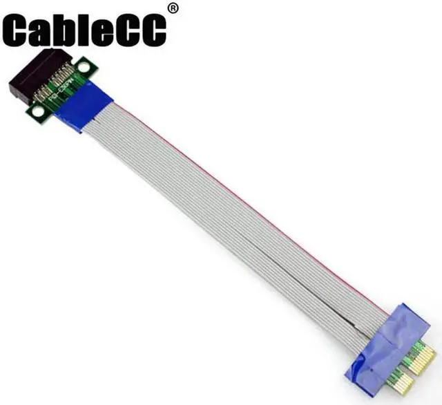 Main image of Cablecc PCI-E Express 1X Slot Riser Card Extender Extension Ribbon Flex Relocate Cable 20cm
